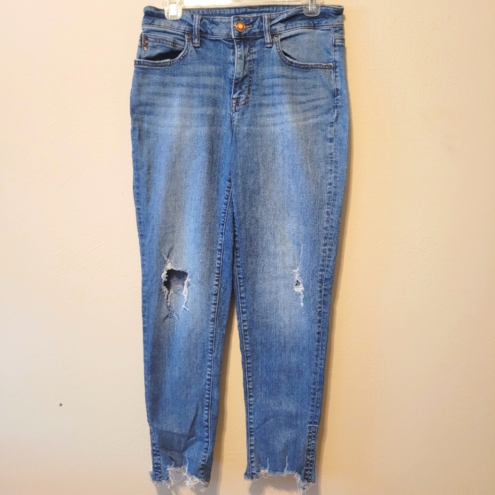 Maurices Blue‎ Denim Distressed Jeans Skinny Ripped Women's Size 6